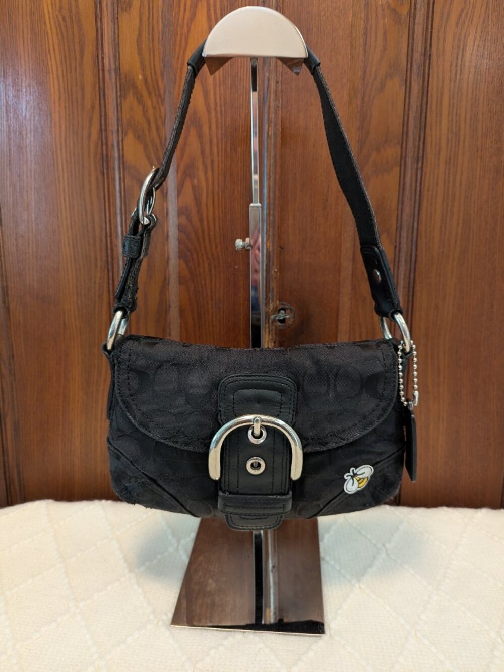 READ Coach Signature SOHO SHOULDER BAG BLACK VINTAGE # 11860